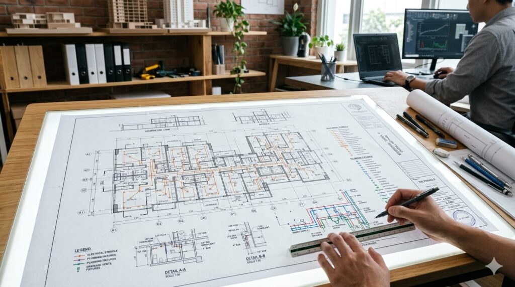 Redes hidrosanitarias y eléctricas — MYROD Arquitectura